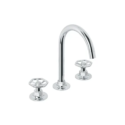 Mezcladora p/lavabo,taladros separados,redondos,cromo, TÚBIG