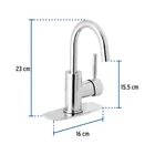 Monomando corto para lavabo, cromo, FOSET TÚBIG 3