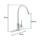 Monomando para fregadero, cuello alto, cromo, FOSET TÚBIG 3
