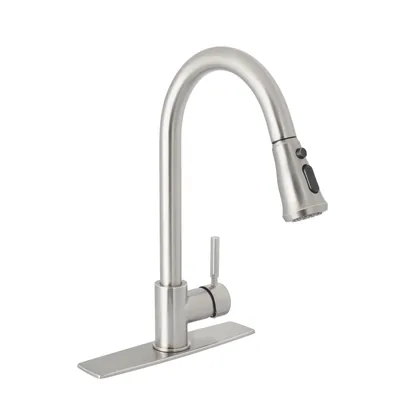 Monomando para fregadero, cuello extraíble, satín, TÚBIG