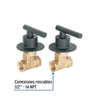 Juego llaves empotrar roscables, palanca negro, TÚBIG 3