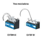 Juego de 2 manerales para mezcladora, volante, cromo, TÚBIG 4