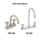 Juego de 2 manerales para mezcladora, volante, satín, TÚBIG 4