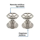 Juego de 2 manerales para regadera, volante, satín, TÚBIG 2