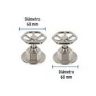 Juego de 2 manerales para regadera, volante, satín, TÚBIG 3