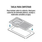 Tarja de empotrar 100x51cm tina izquierda, FOSET BASIC 3