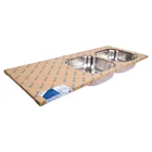 Tarja de empotrar 120x50cm doble tina derecha, FOSET BASIC 3