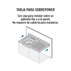 Tarja de sobreponer 80x50cm tina derecha, FOSET BASIC 3