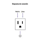 Contacto aterrizado, 1.5 módulos, línea Española, blanco 4