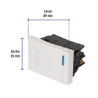 Interruptor para timbre, 1.5 módulos, línea Española, blanco 3