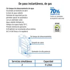 Calentador instantáneo, 11L, 2 servicios, gas natural, FOSET 4