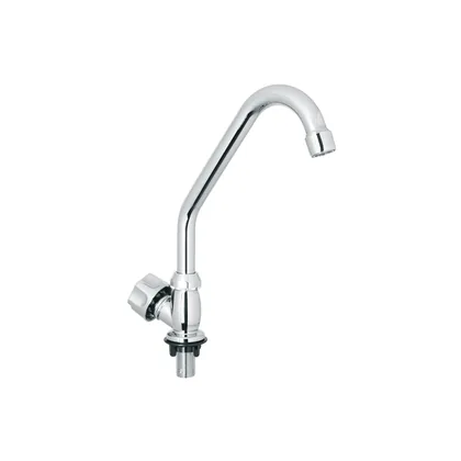 Llave individual fregadero,ABS,cuello corto,hexagonal, BASIC