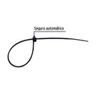 Bolsa con 1000 cinchos plásticos 50 lb, 300 x 4.5 mm, negro 2