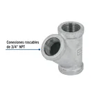 Yee sencilla 3/4' acero galvanizado, FOSET 2