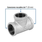 Tee sencilla 1' acero galvanizado, FOSET 2