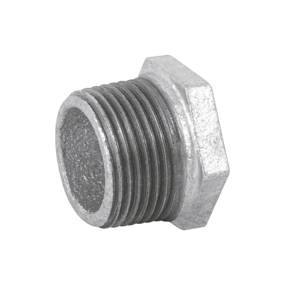 Reducción bushing acero galvanizado 1'x1/2', FOSET