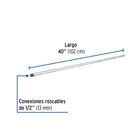 Niple de acero galvanizado 1/2' x 40', FOSET 2