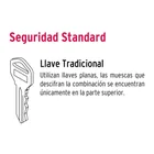 Cerradura manija 'Turín' p/recámara latón antiguo, cil latón 4