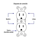 Contacto dúplex, 2 polos 3 hilos, Standard, granel, blanco 4