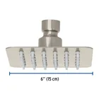 Regadera cuadrada 4', acero inox, sin brazo, satín, TÚBIG 3