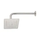 Regadera cuadrada 6', acero inox, con brazo, satín, TÚBIG 1