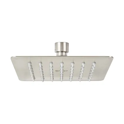 Regadera cuadrada 6', acero inox, sin brazo, satín, TÚBIG
