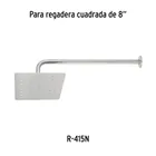 Regadera cuadrada 8', acero inox, sin brazo, satín, TÚBIG 5