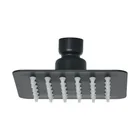 Regadera cuadrada 4', acero inox, sin brazo, negro, TÚBIG 1