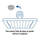 Regadera cuadrada 4', acero inox, sin brazo, negro, TÚBIG 4