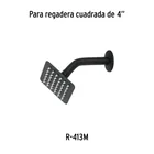 Regadera cuadrada 4', acero inox, sin brazo, negro, TÚBIG 5