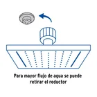 Regadera cuadrada 6', acero inox, con brazo, negro, TÚBIG 4