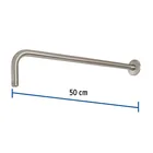 Brazo recto 50 cm con chapetón para regadera, satín, FOSET 3