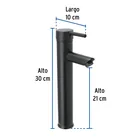 Monomando alto negro para lavabo, FOSET TÚBIG 3