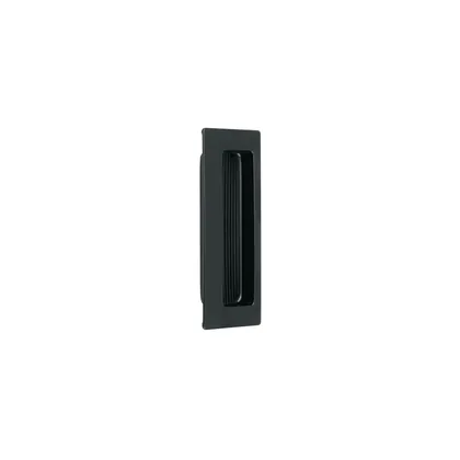 Jaladera de embutir rectangular, negro mate, HERMEX