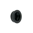 Jaladera de embutir circular No. 3, negro mate, HERMEX 1