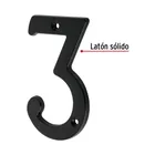 Número 3 de latón sólido 4', negro, HERMEX 2