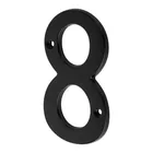 Número 8 de latón sólido 4', negro, HERMEX 1