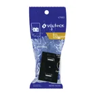 Toma con 2 puertos USB negro de 1.5 módulos, línea Lisboa 4