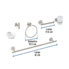 Juego de 6 accesorios para baño acabado satín, FOSET TÚBIG 3