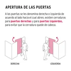 Cerradura electromecánica con botón, izquierda, HERMEX 4