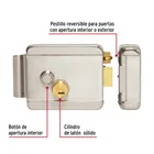 Cerradura electromecánica con botón, derecha, HERMEX 2