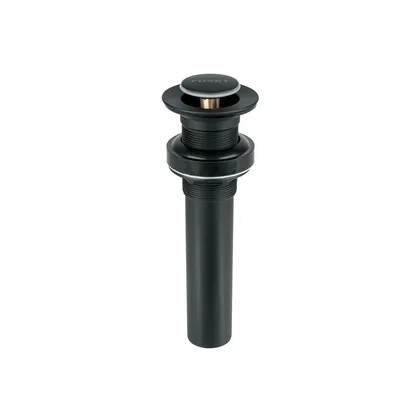 Contra para lavabo, sin rebosadero, sistema push, negro