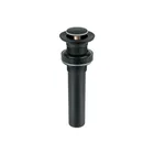Contra para lavabo, sin rebosadero, sistema push, negro 1