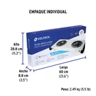 Parrilla eléctrica 2 quemadores en espiral, blanca, VOLTECK 6