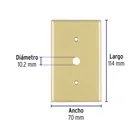 Placa para atenuador, de aluminio, línea Standard, VOLTECK 2