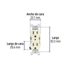 Contacto dúplex, 2 polos 3 hilos, Standard, granel, marfil 2
