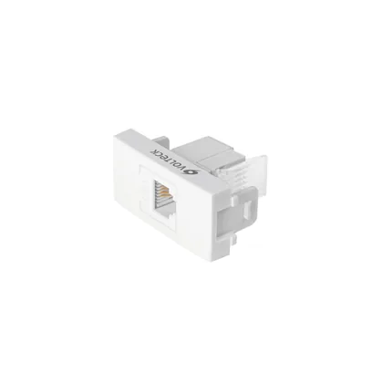 Toma de teléfono, línea Oslo, color blanco, VOLTECK