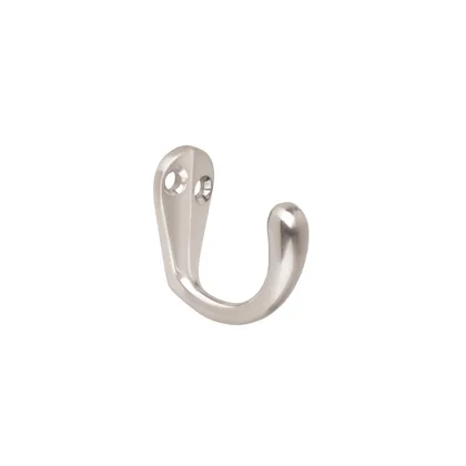 Gancho sencillo tipo perchero, 4 cm, níquel satinado, HERMEX