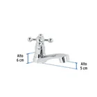Llave individual lavabo, ABS, cruceta, BASIC 2