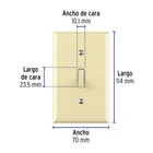 Placa armada interruptor sencillo, línea Standard, marfil 2